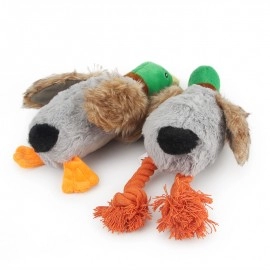 Plush Duck Sound Pet Toy Animal Squeak Dog Toy Cleaning Tooth Dog Chew Rope